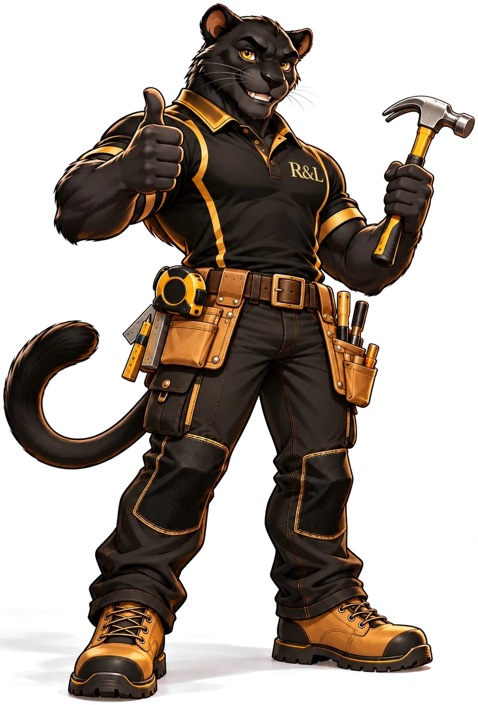 The R&L panther giving a thumbs up